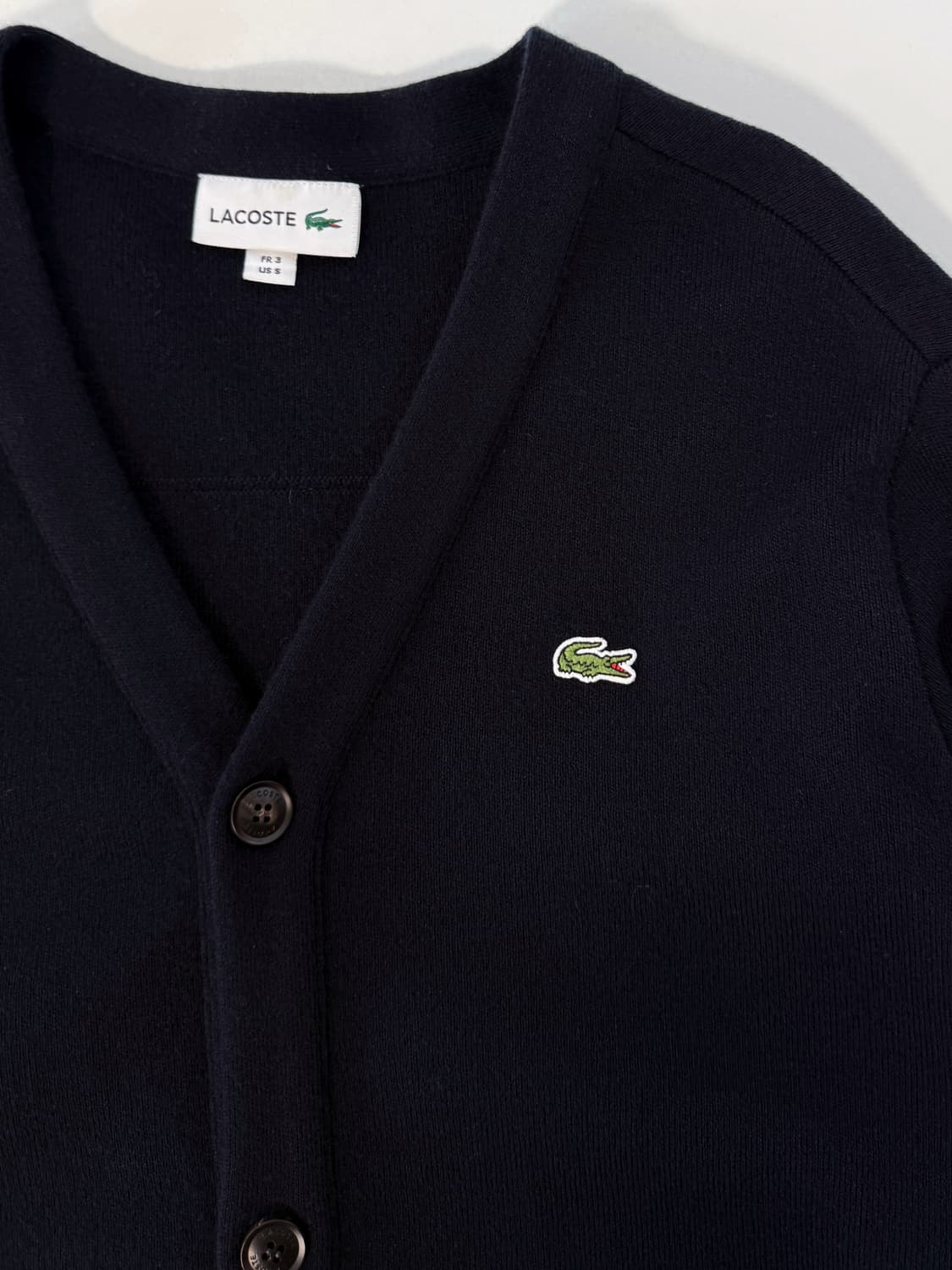 라코스테 루즈핏 딥네이비 울 가디건  상품이미지3
