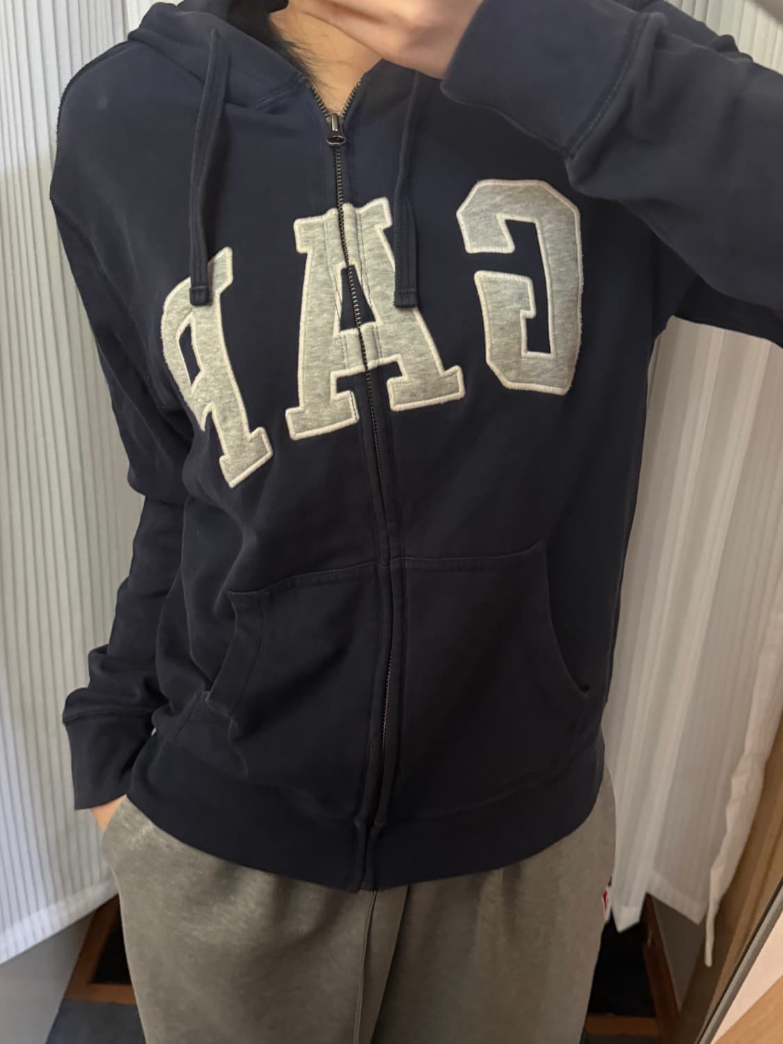 갭 네이비 후드집업 m 상품이미지1