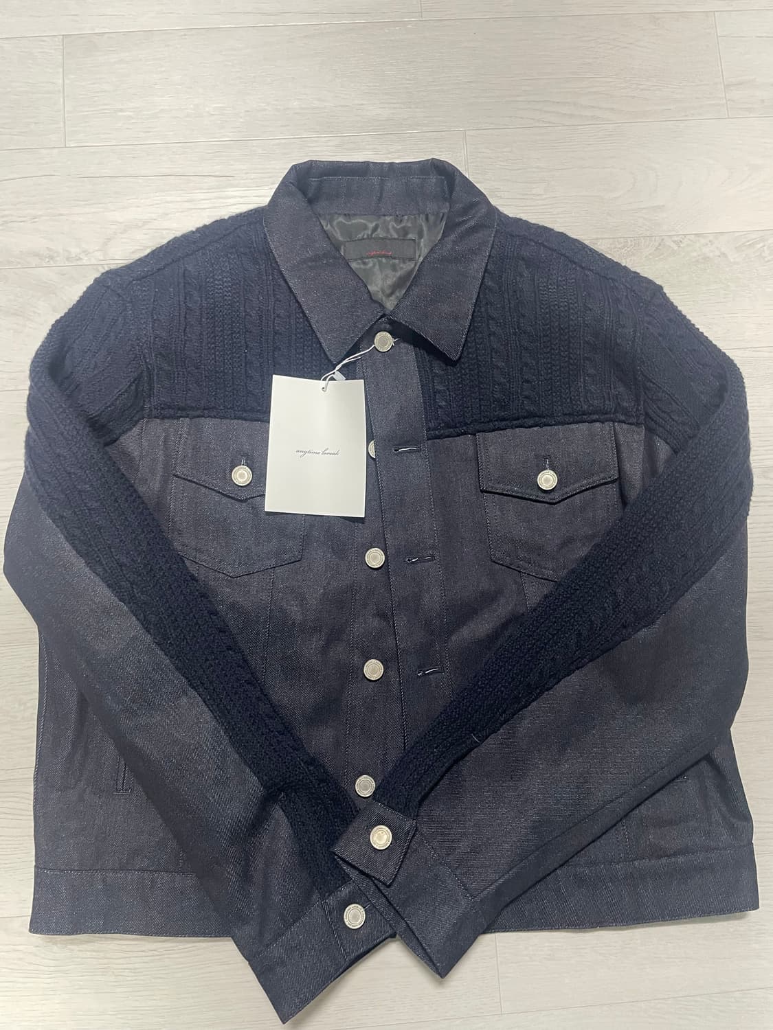 애니타임로릭 zinnia mix jacket navy 상품이미지2