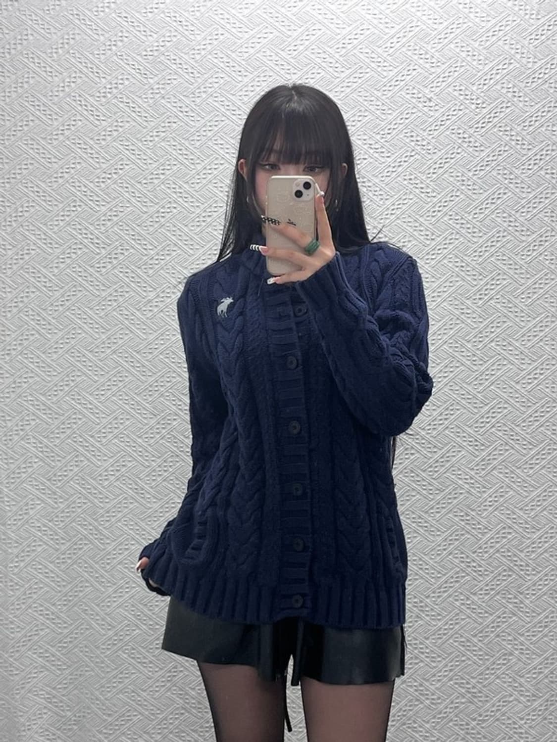 아베크롬비 레트로 빈티지 숄카라 뜨개 버튼 가디건 L C10339 상품이미지2