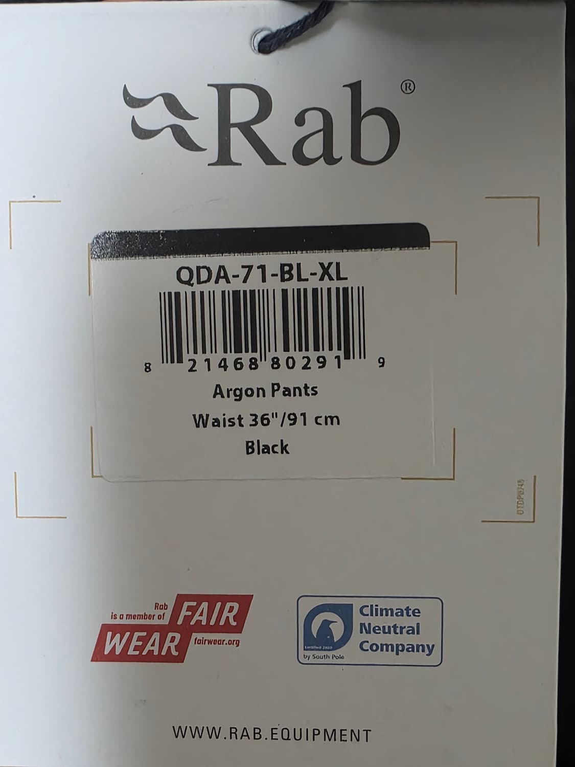 RAB 아르곤팬츠 상품이미지4