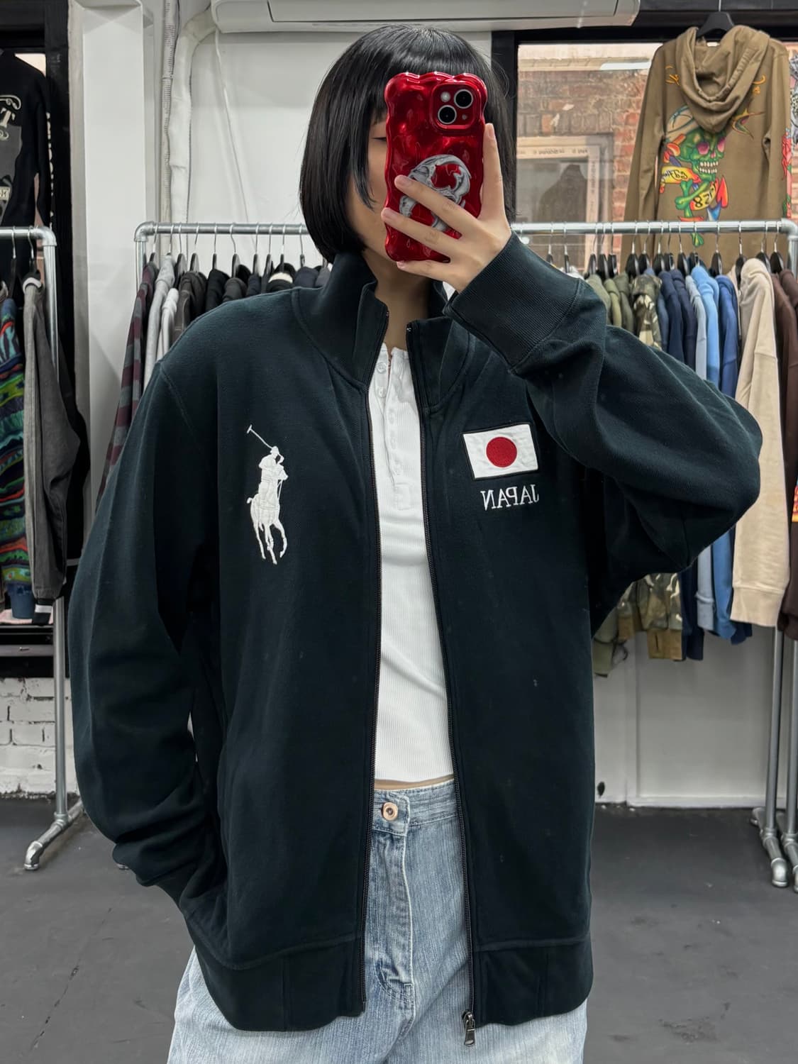 폴로 랄프로렌 빅포니 일본 플래그 집업 상품이미지3