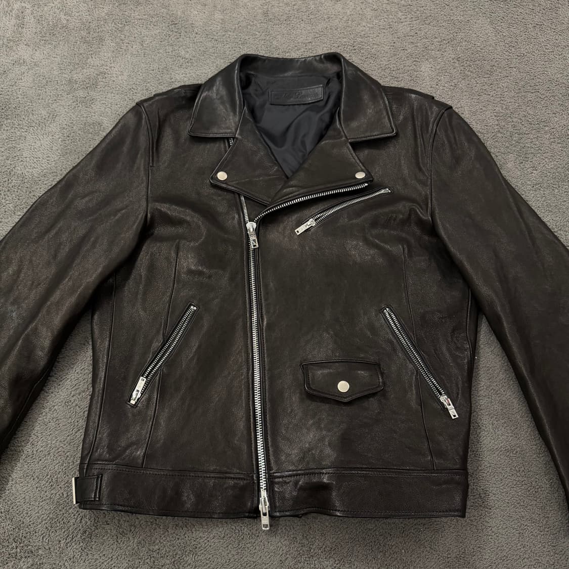 [정품/50] 느와르라르메스 더블라이더 블랙 양가죽 자켓 상품이미지2