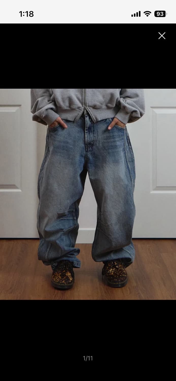 9999아카이브 Technical Curved Denim Jeans 상품이미지1