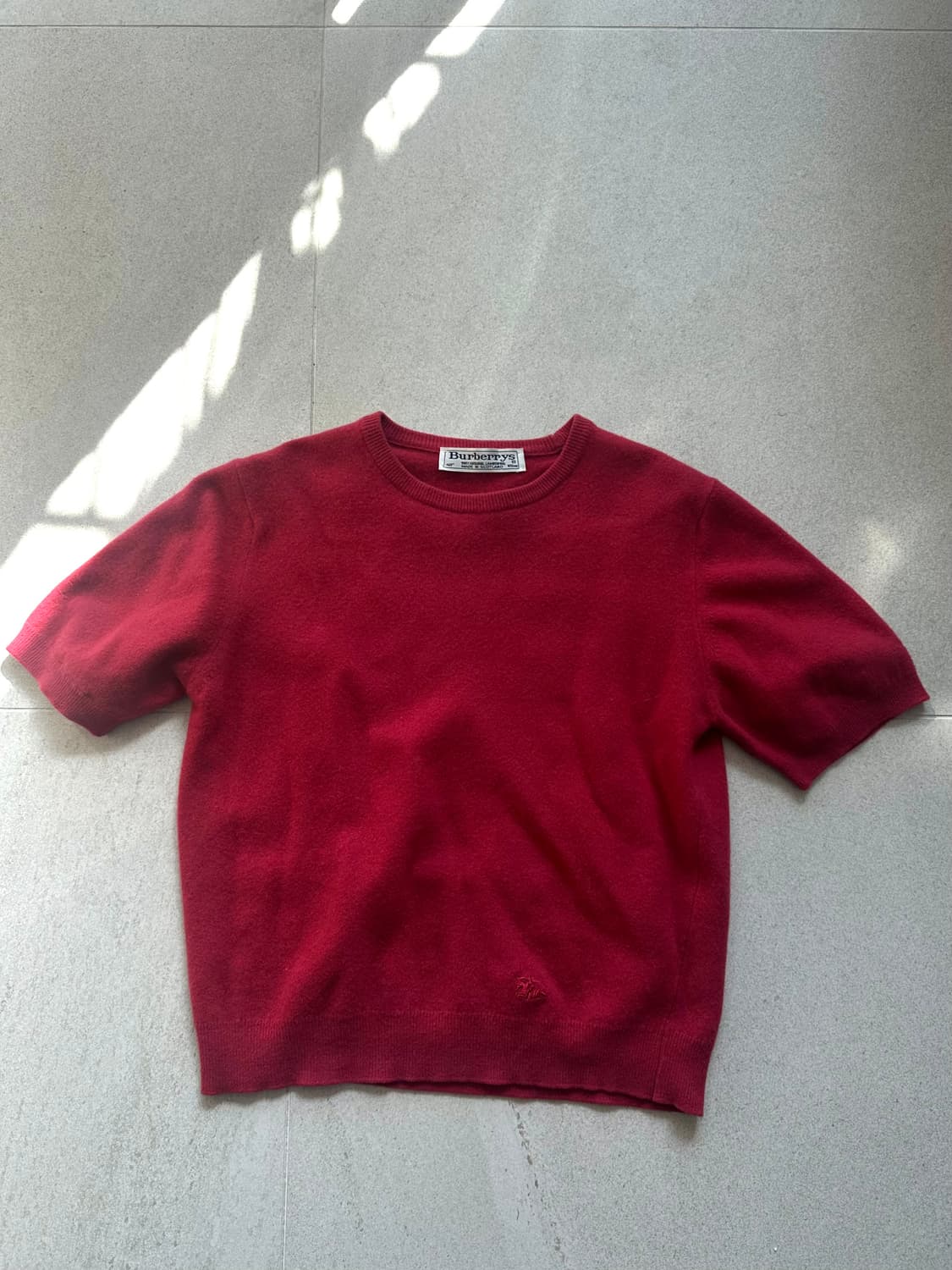 버버리 반팔니트 레드 상품이미지1