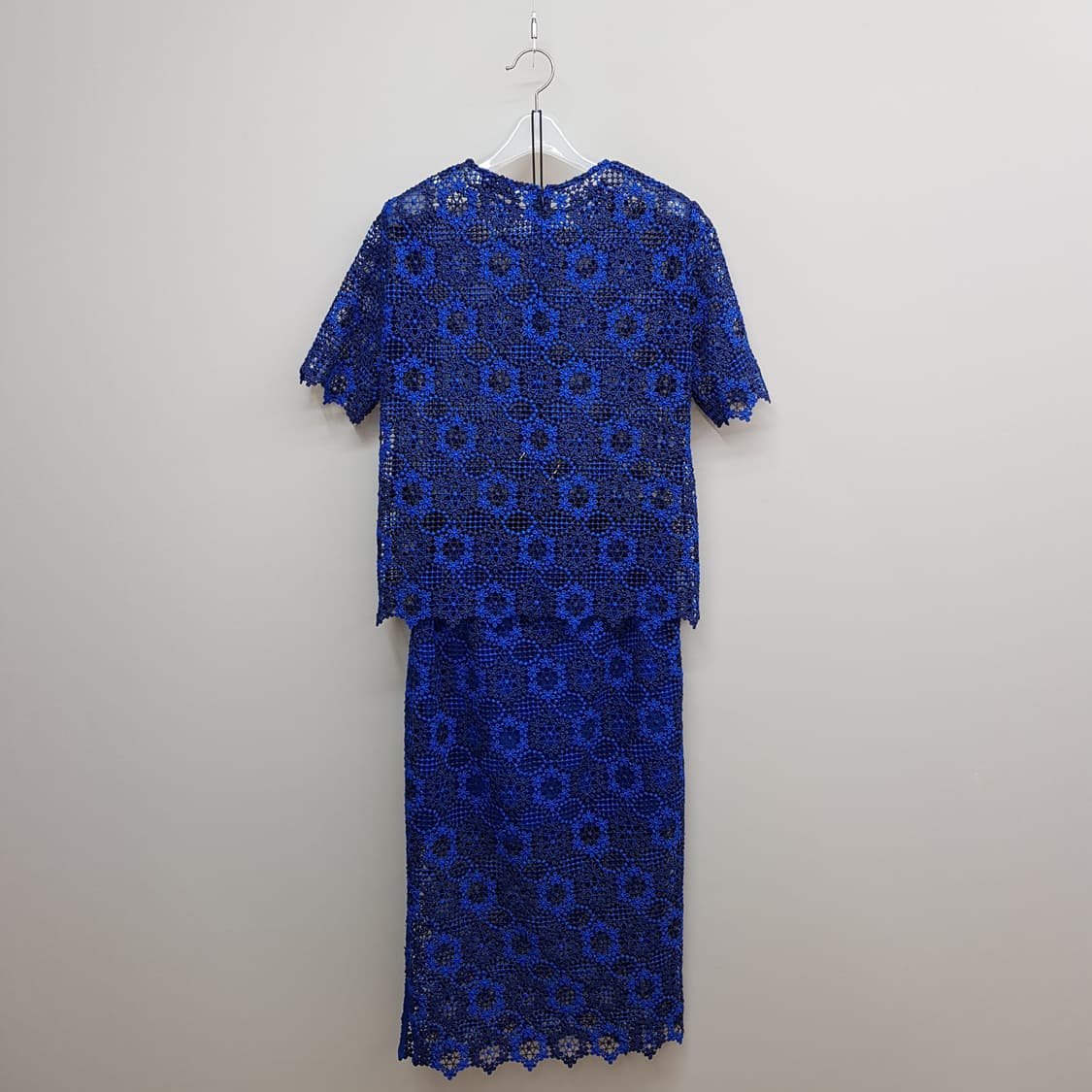 산드로 플로럴 레이스 반팔 블라우스 미디 스커트 셋업 1사이즈 상품이미지2