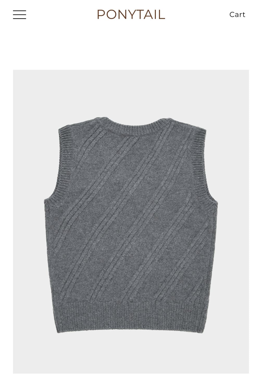 ponytail wool knit vest 상품이미지4
