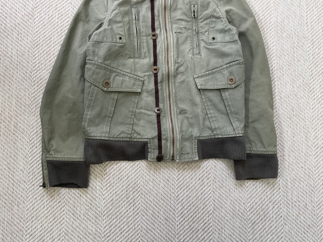 Lari 하이브리드 유틸리티 밀리터리 자켓 y2k goa 상품이미지2