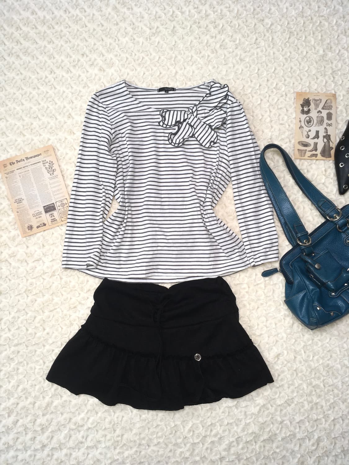 jpn vintage ribbon stripe t-shirt 상품이미지6