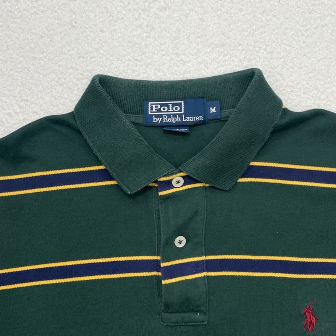 POLO RALPH LAUREN 피마코튼 스트라이프 카라티 그린 M 상품이미지3