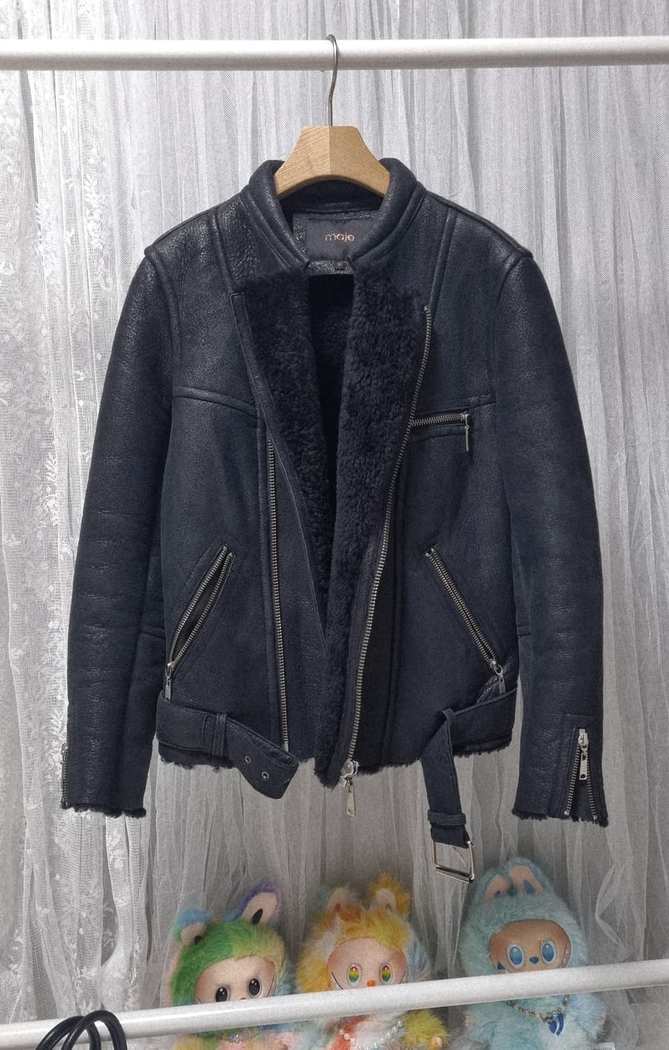 정품) 마쥬  양가죽 무스탕 재킷  상품이미지1