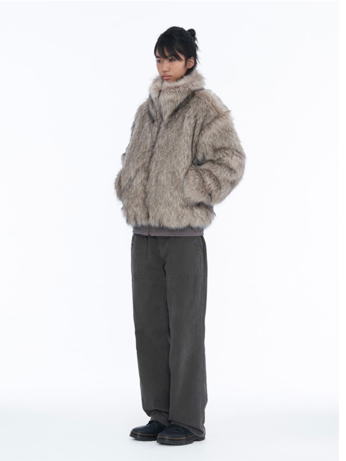 Fur Jacket Grey M 상품이미지2