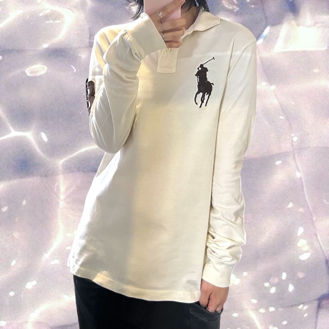 폴로 랄프로렌 신형 빅포니 치프키프 넘버 긴팔 카라 티셔츠 아이보리 M 상품이미지2