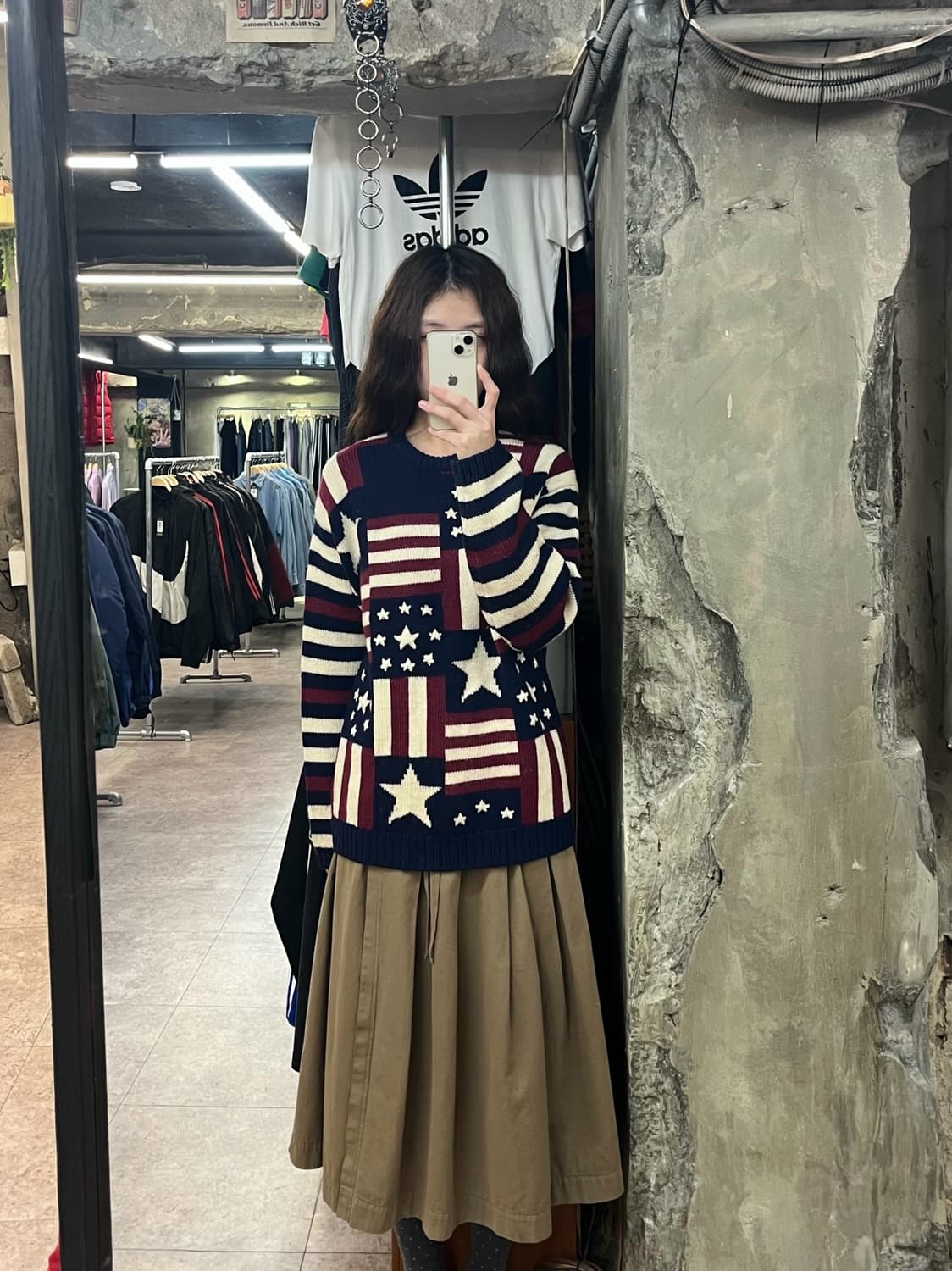 이스트보이 성조기 울 니트 M #csz2458 상품이미지2