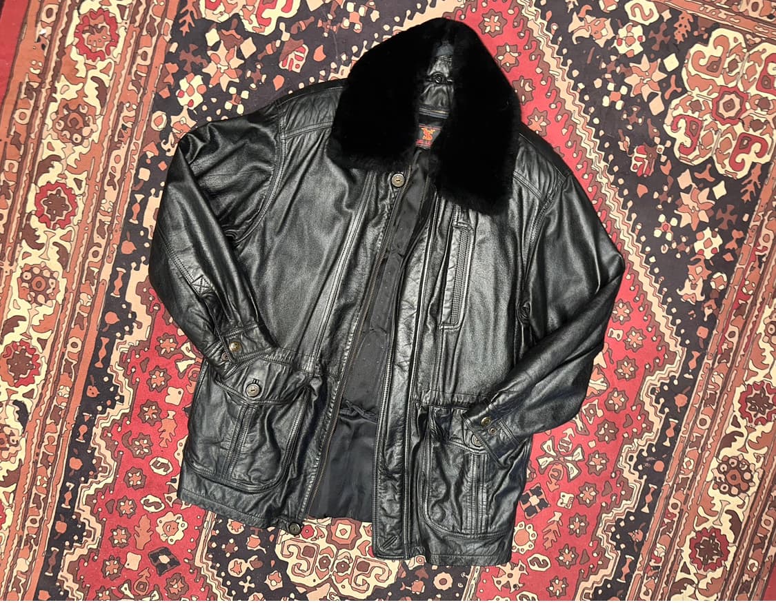 ( L-XL ) 가죽코트 가죽카코트 레더자켓 소가죽자켓 양가죽자켓 상품이미지6