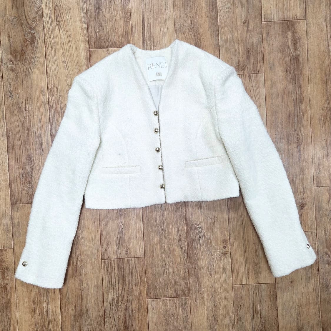 르네제이(RENE J) BOBO 부클 크롭 트위드 울자켓 55-66 상품이미지5