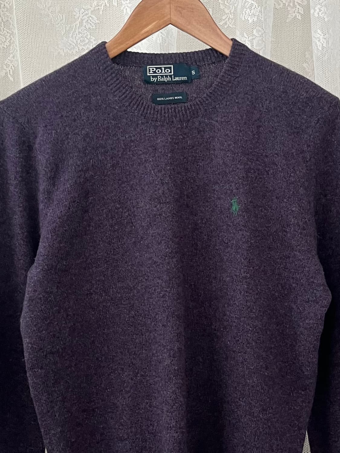 S) 폴로 랄프로렌 빈티지 램스울 니트 퍼플 상품이미지3