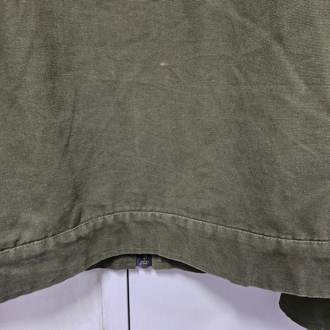 L 100) 패치 빈티지 블루종 카키 상품이미지5