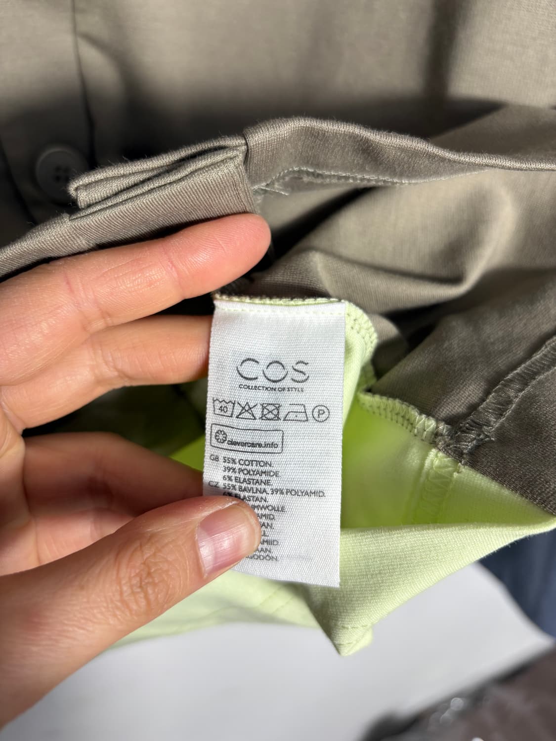 Cos 코스 컬러 배색 코튼 가디건 상품이미지3