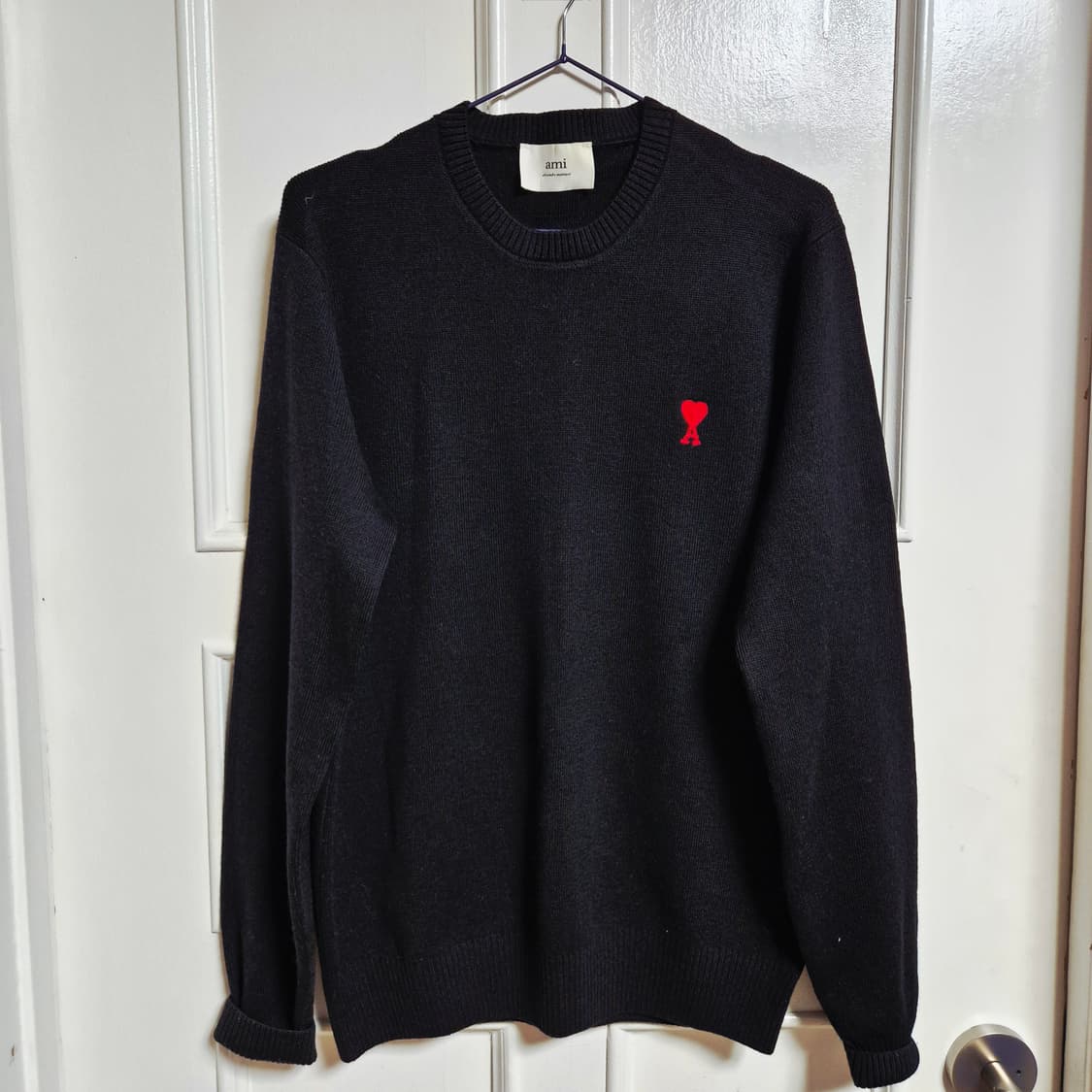 Ami 아미 스몰 하트 로고 블랙 스웨터 M 상품이미지1
