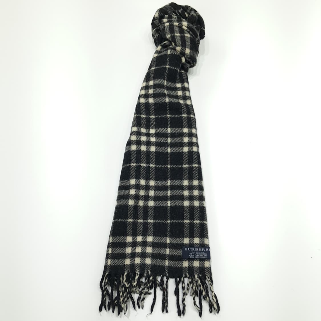 MX218 버버리 블랙 노바체크 램스울 목도리 머플러 상품이미지3