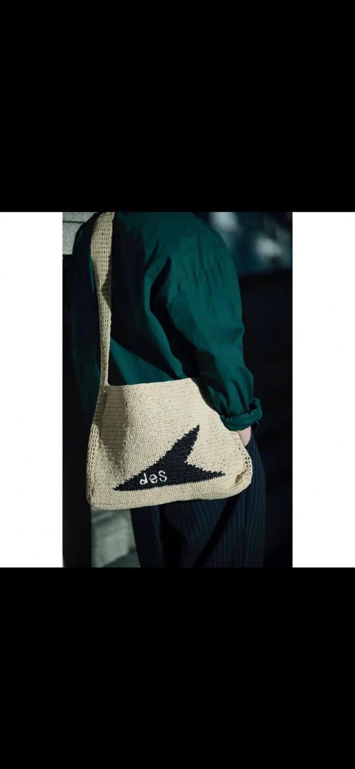 DESCENDANT Raffia Mesh Shoulder Bag 베이지 상품이미지3