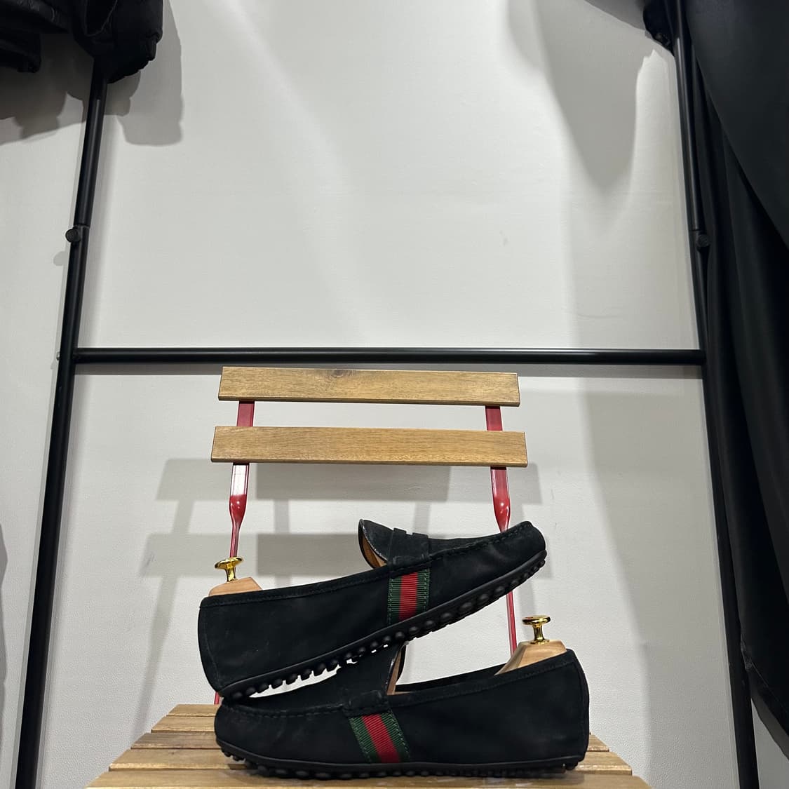 UK7)구찌 로퍼 남성 남자 웹 스트라이프 스웨이드 드라이빙 슈즈 상품이미지7