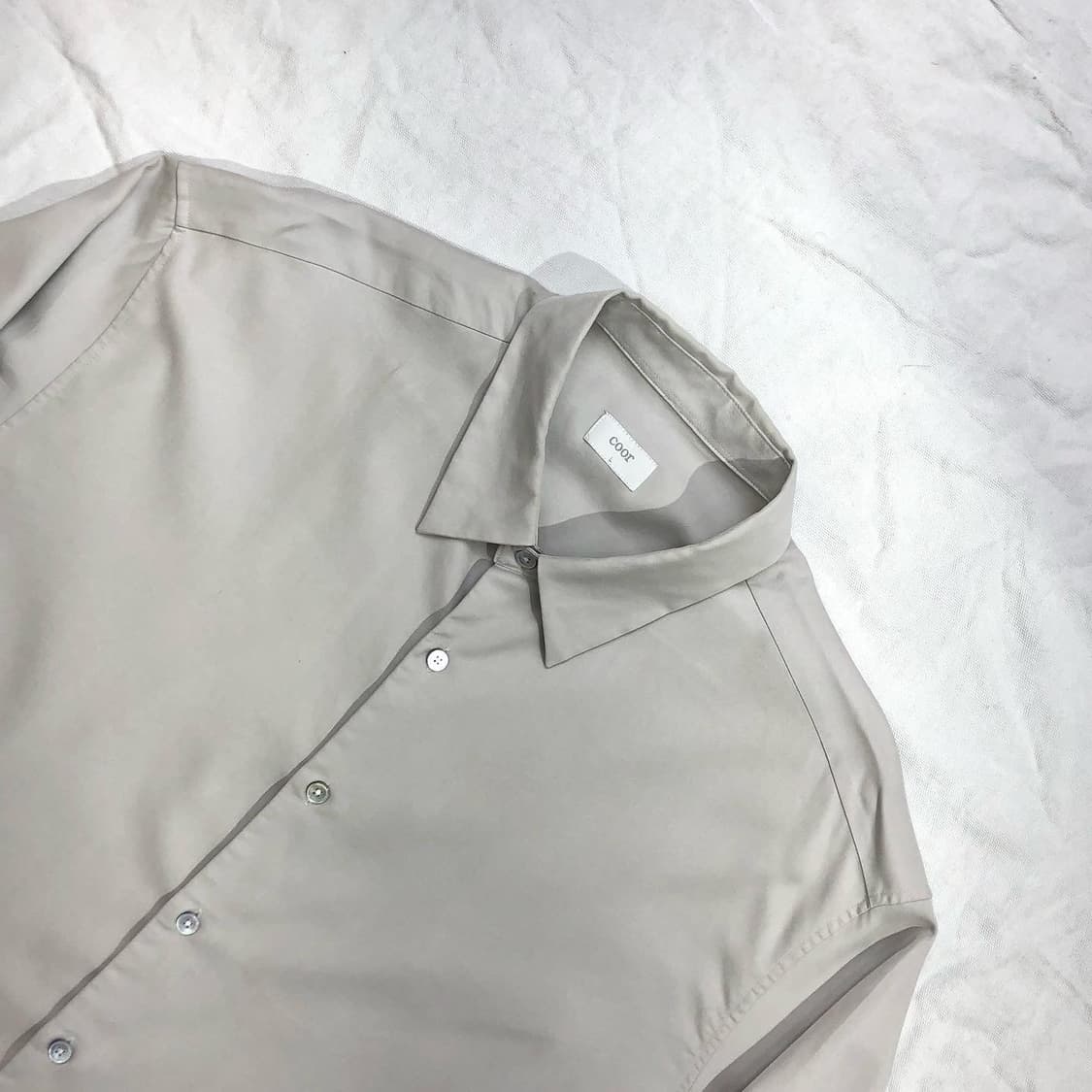 쿠어 라이트그레이 모달 솔리드셔츠 L 상품이미지3