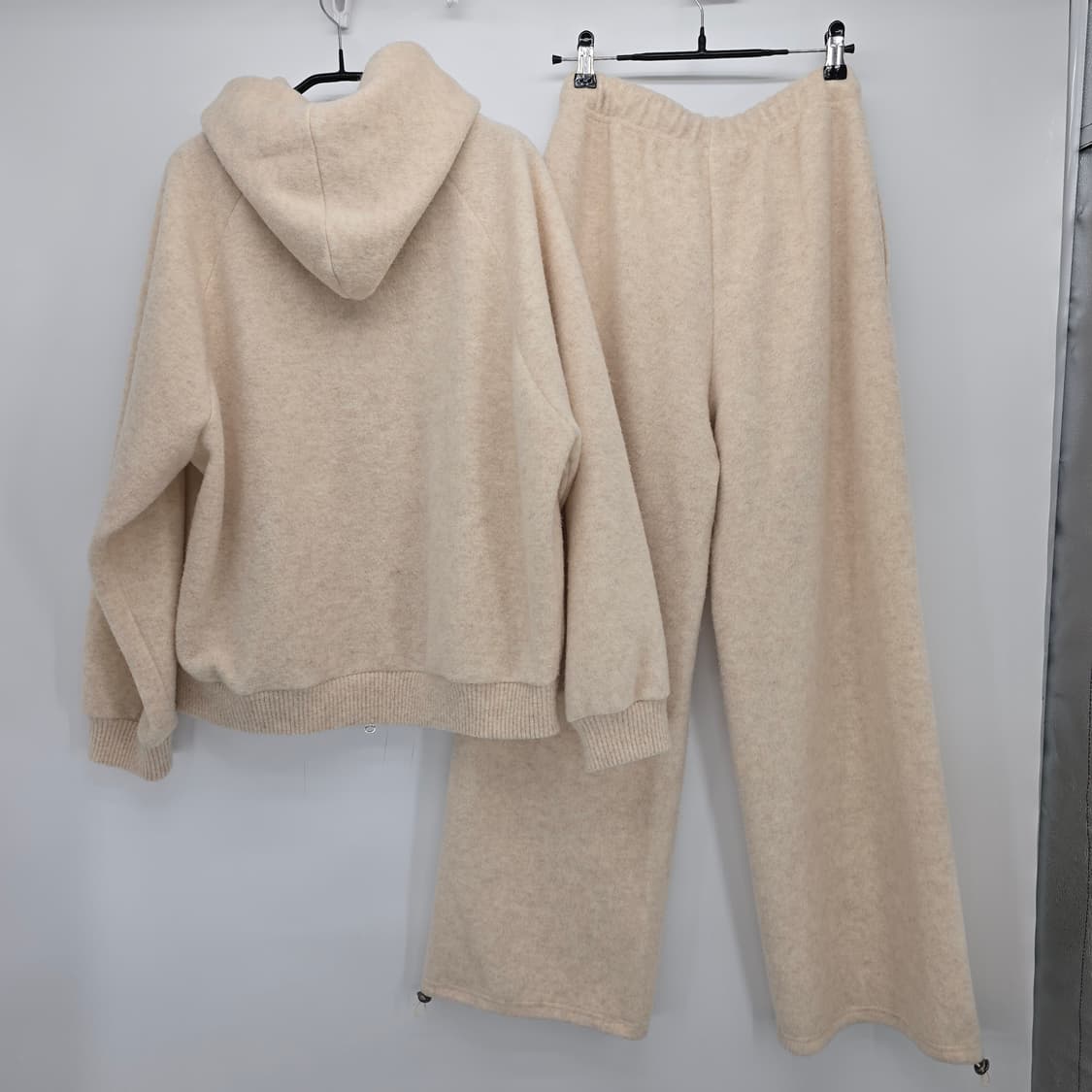 아이보리 후드집업 와이드 트레이닝 세트  상품이미지2