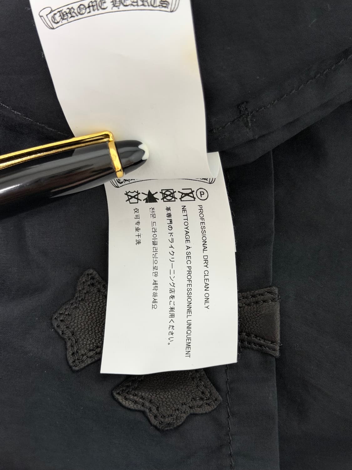 신형 크롬하츠 VIC 21 레더패치 오버셔츠 M 상품이미지5