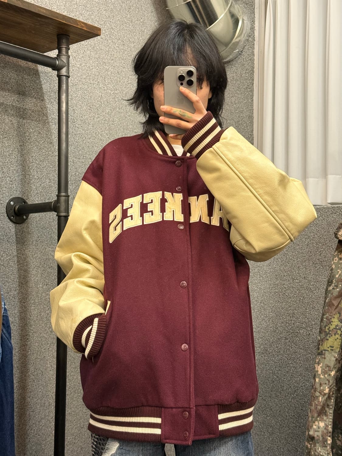 MLB Burgundy Barcity Jacket 상품이미지1