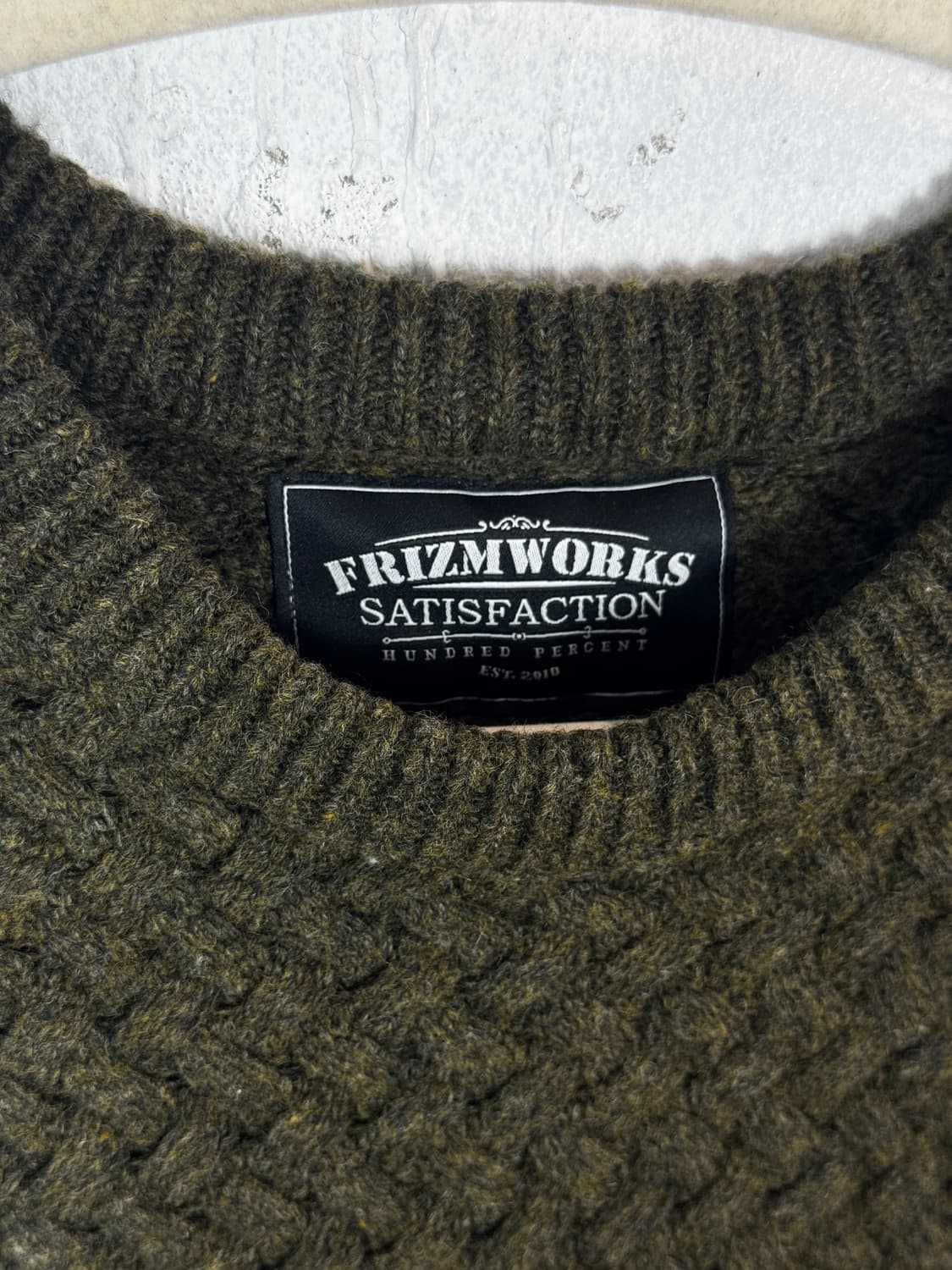 프리즘웍스 체인메일 니트/모스 그린 상품이미지3