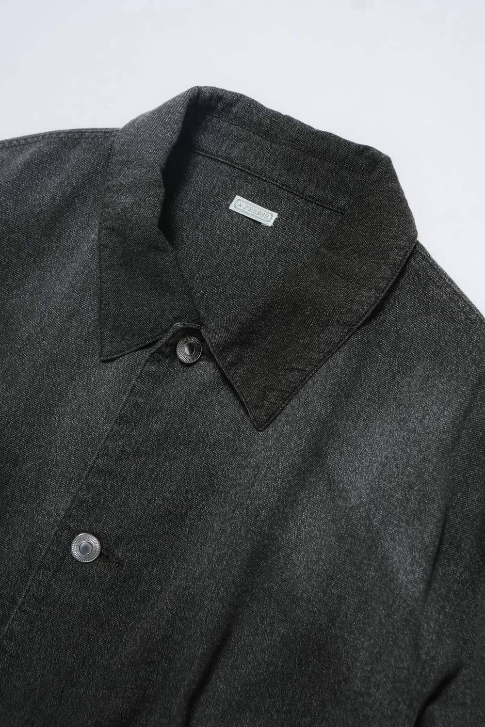 A.PRESSE / 아프레쎄 빈티지 블랙 샴브레이 워크 자켓 상품이미지2