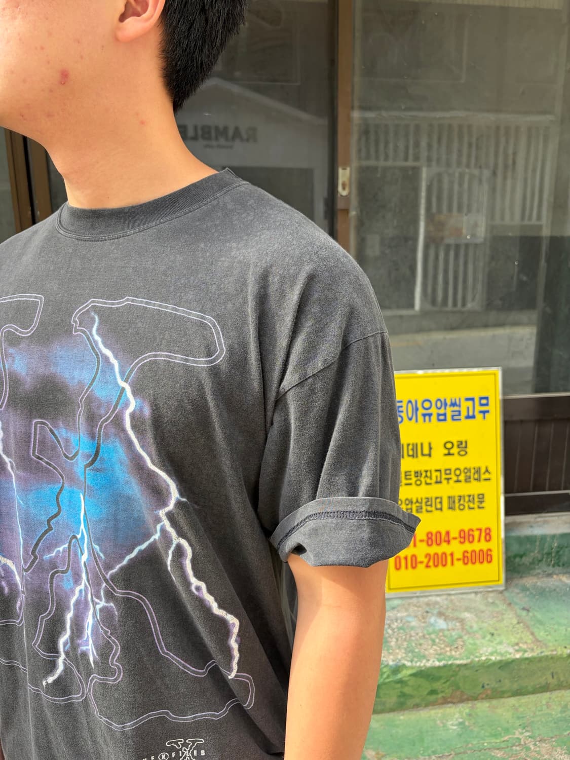 90‘s X-File Thunder promo hard faded T-s 상품이미지7