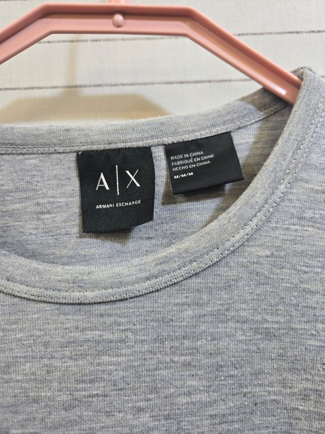 아르마니 익스체인지 맨투맨 티셔츠 회색 상품이미지2