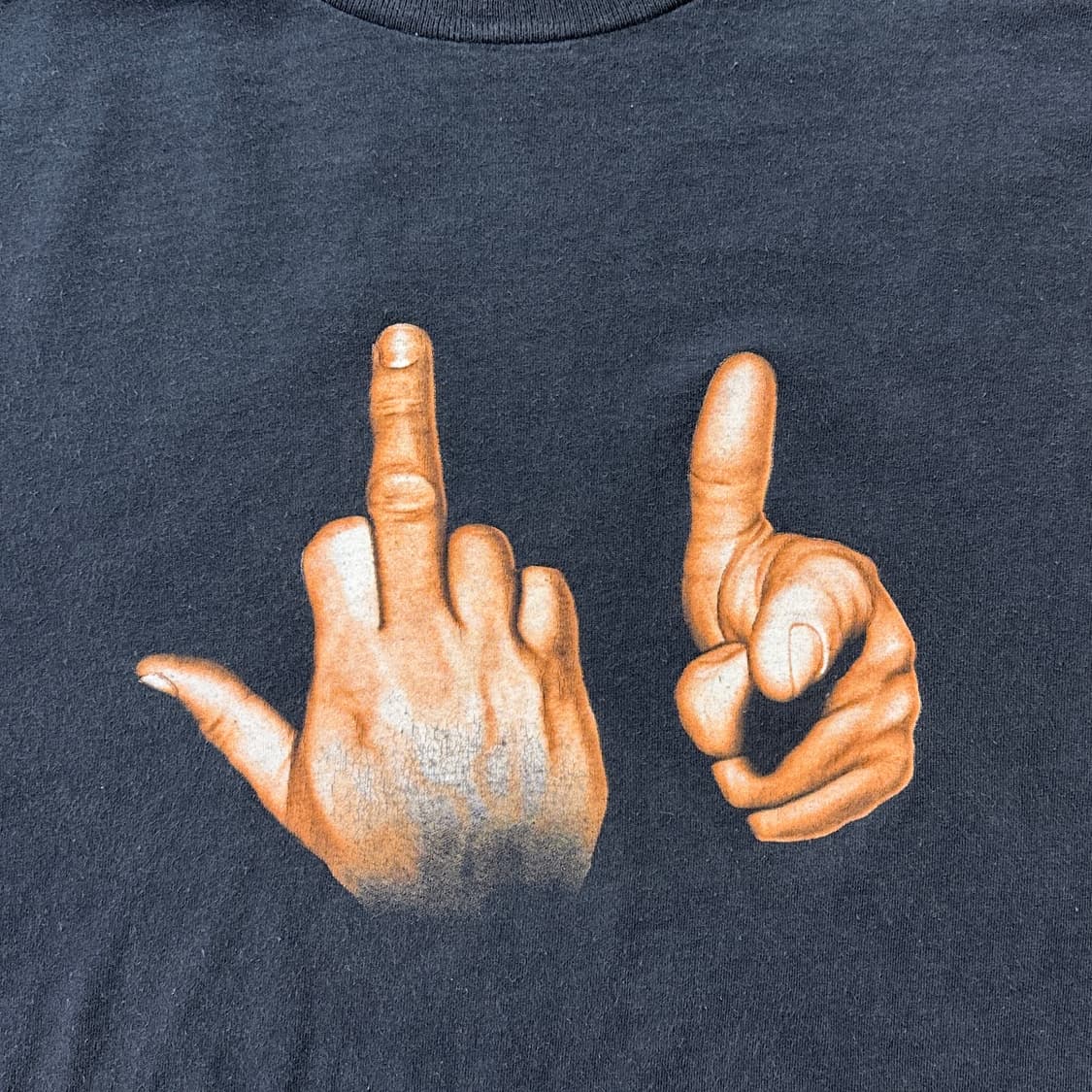 Early 00s Fuck You 미들 핑거 빈티지 티셔츠 3XL 상품이미지4