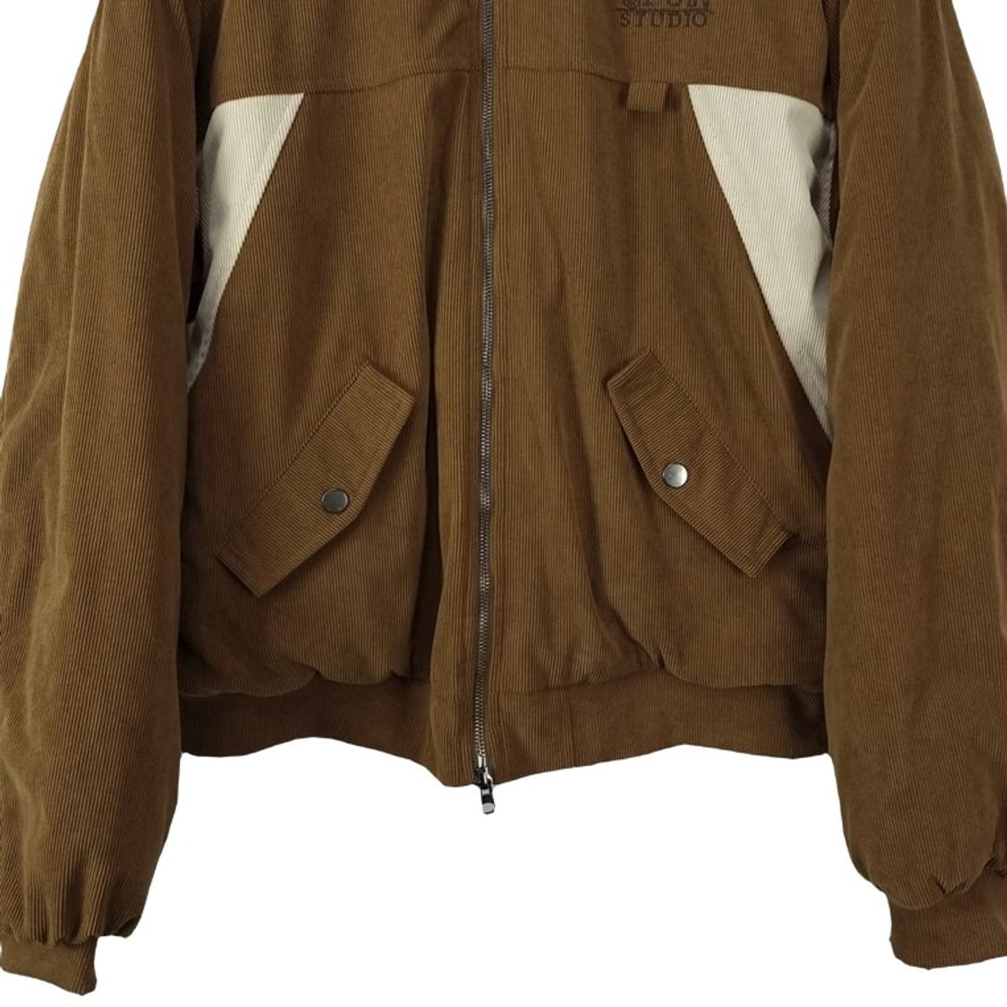 [꼼파뇨] 오버핏 코듀로이 골덴 집업 블루종 자켓 M18832 상품이미지5