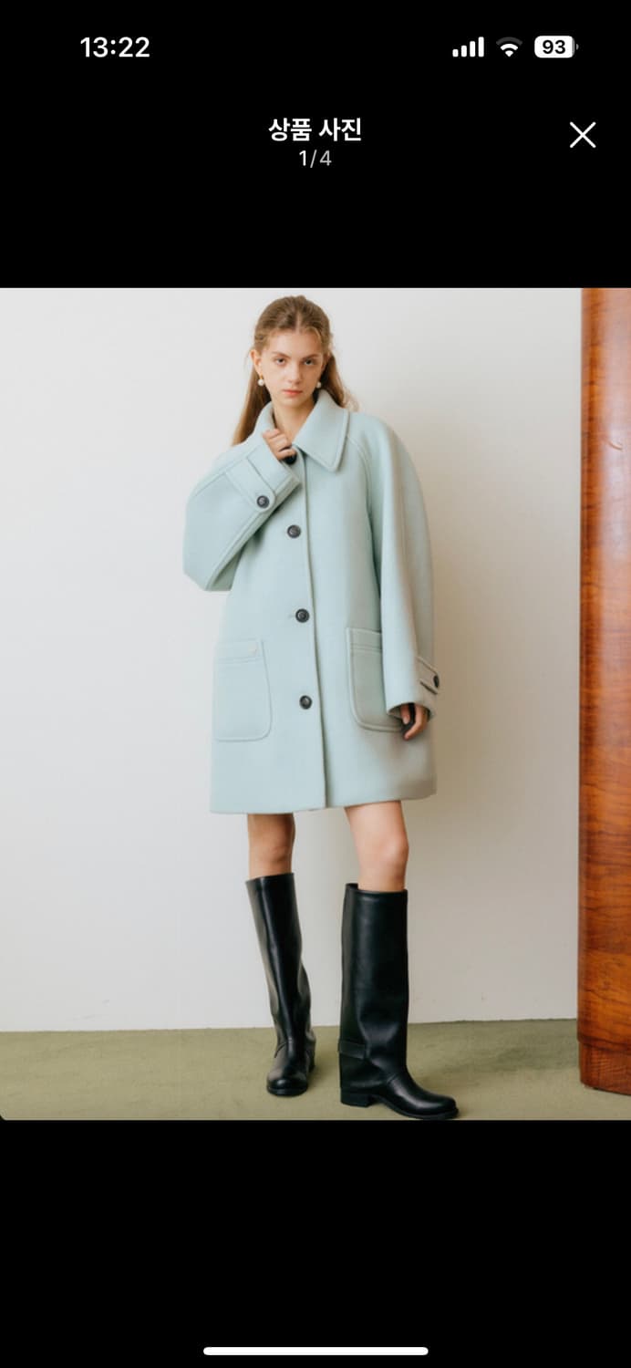 룩캐스트 마리 코트 민트 하프코트 구해요 상품이미지1