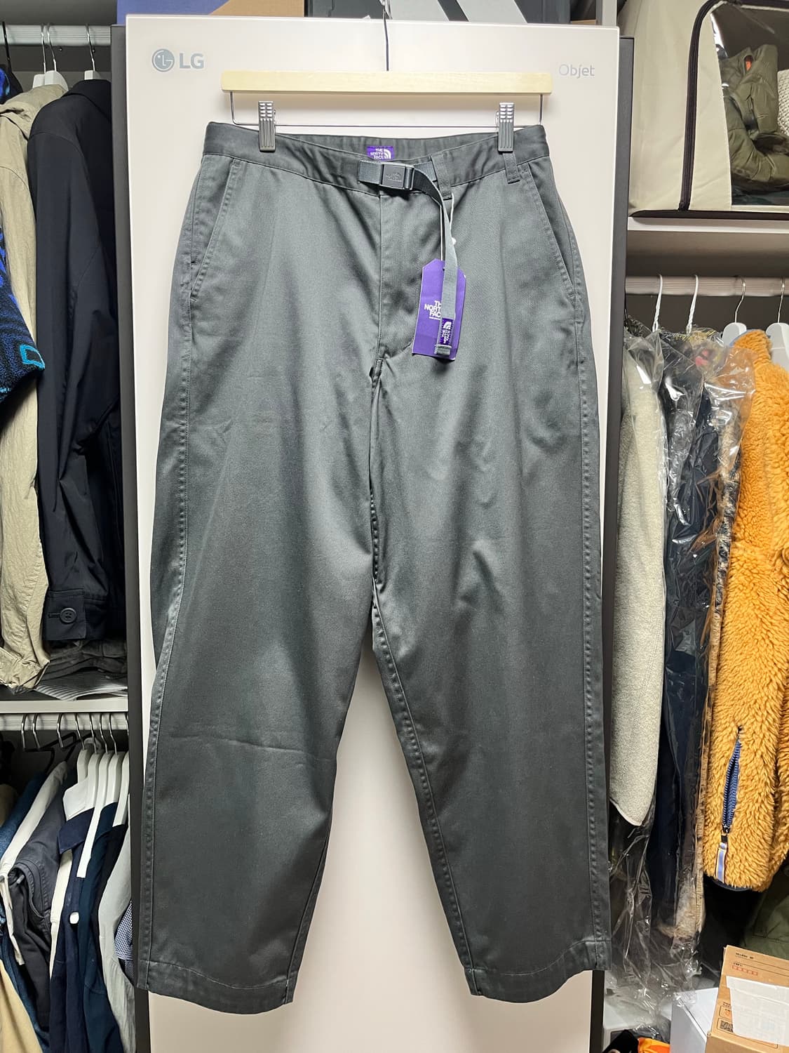 노스페이스 퍼플라벨 와이드 테이퍼드 치노 필드팬츠 그레이 30 상품이미지1