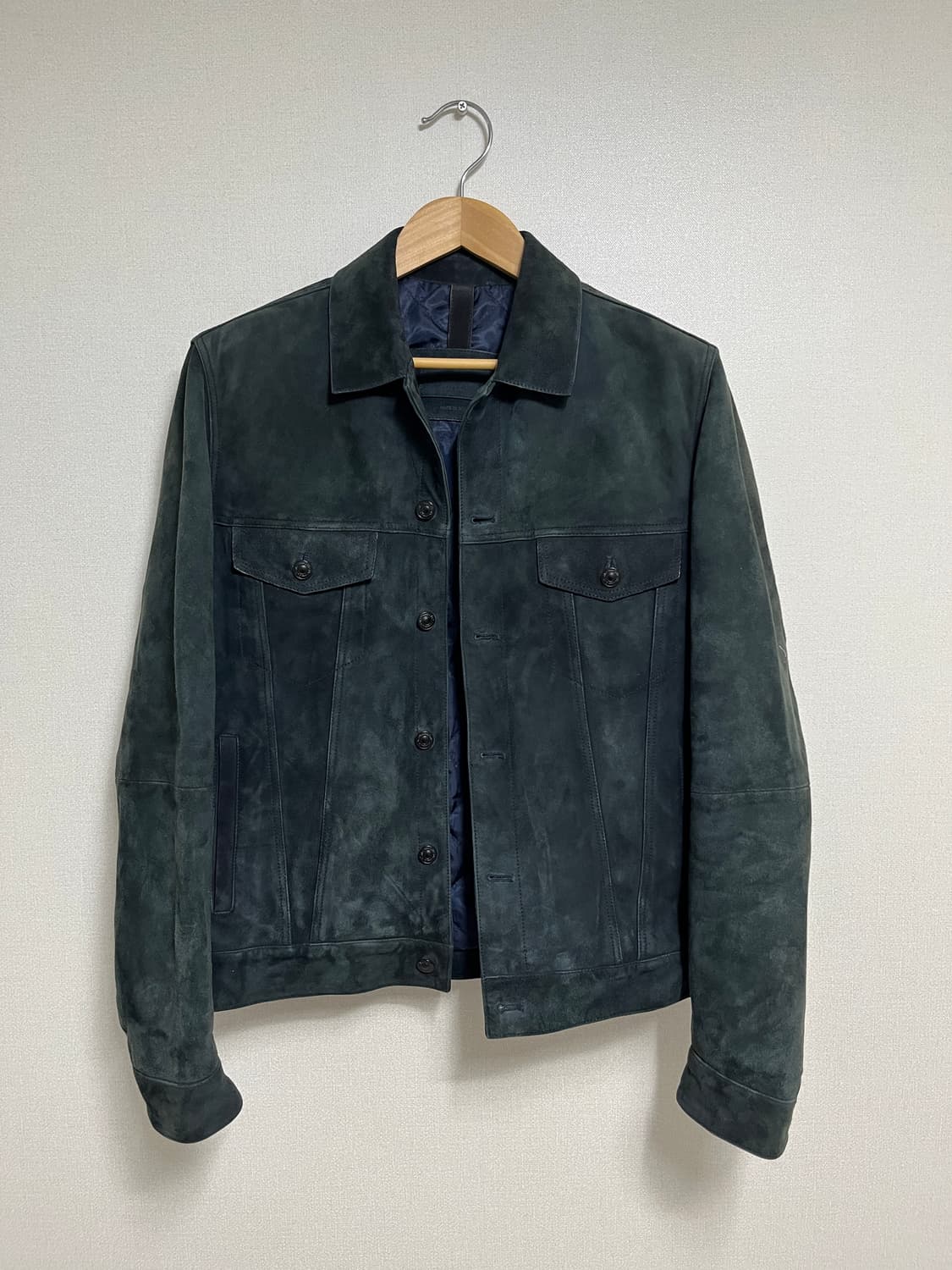 마시모두띠 스웨이드 레더 트럭커 자켓 상품이미지2