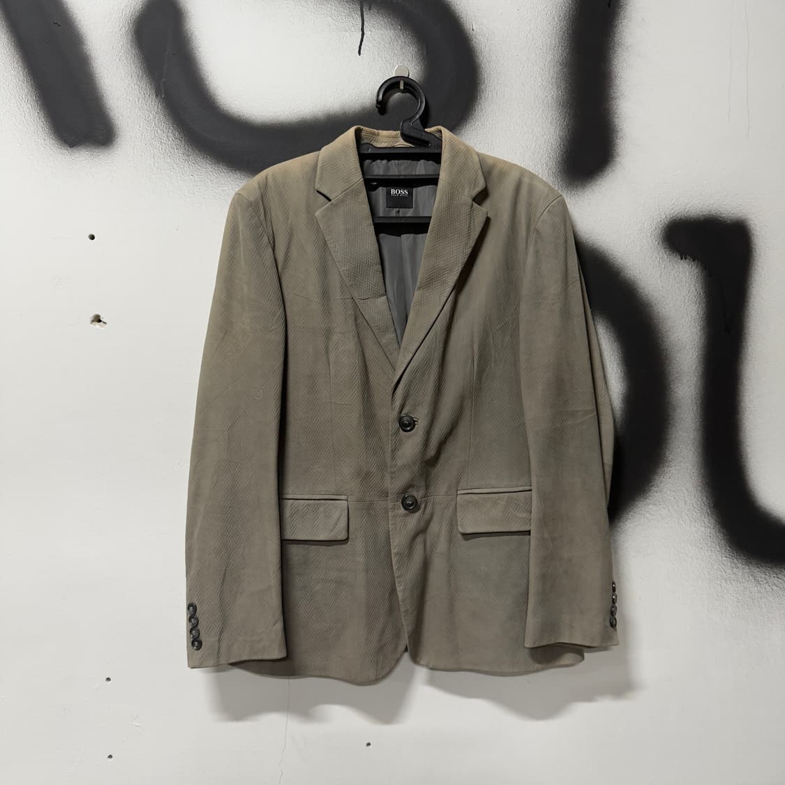Hugo Boss 휴고보스 이탈리안 카프 누벅 리얼 레더 블레이저 자켓 상품이미지1