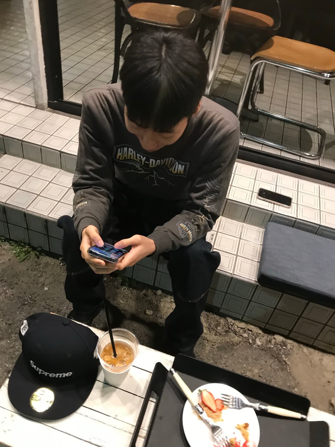 할리데이비슨 라이트닝 티셔츠  롱슬리브 m 상품이미지1