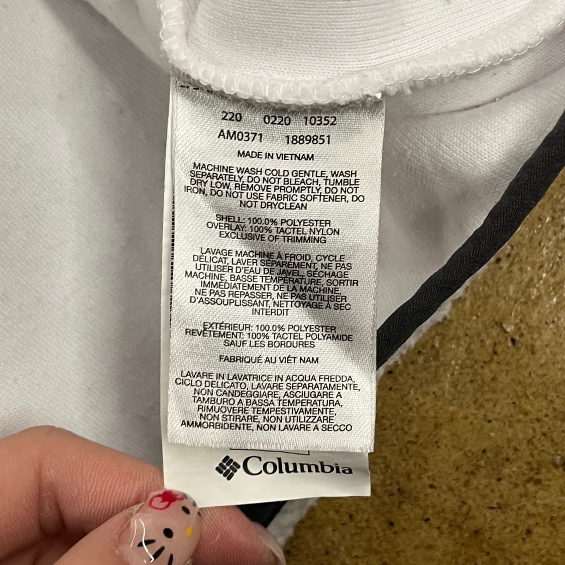 [정품/S] 컬럼비아 흰색 플리스 풀오버 반집업 b18 상품이미지7