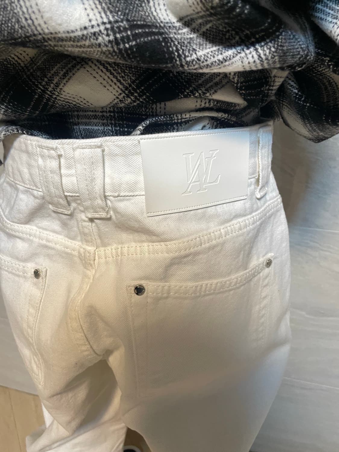 우알롱 화이트데님 팬츠 (m 30-32 추천) 상품이미지2
