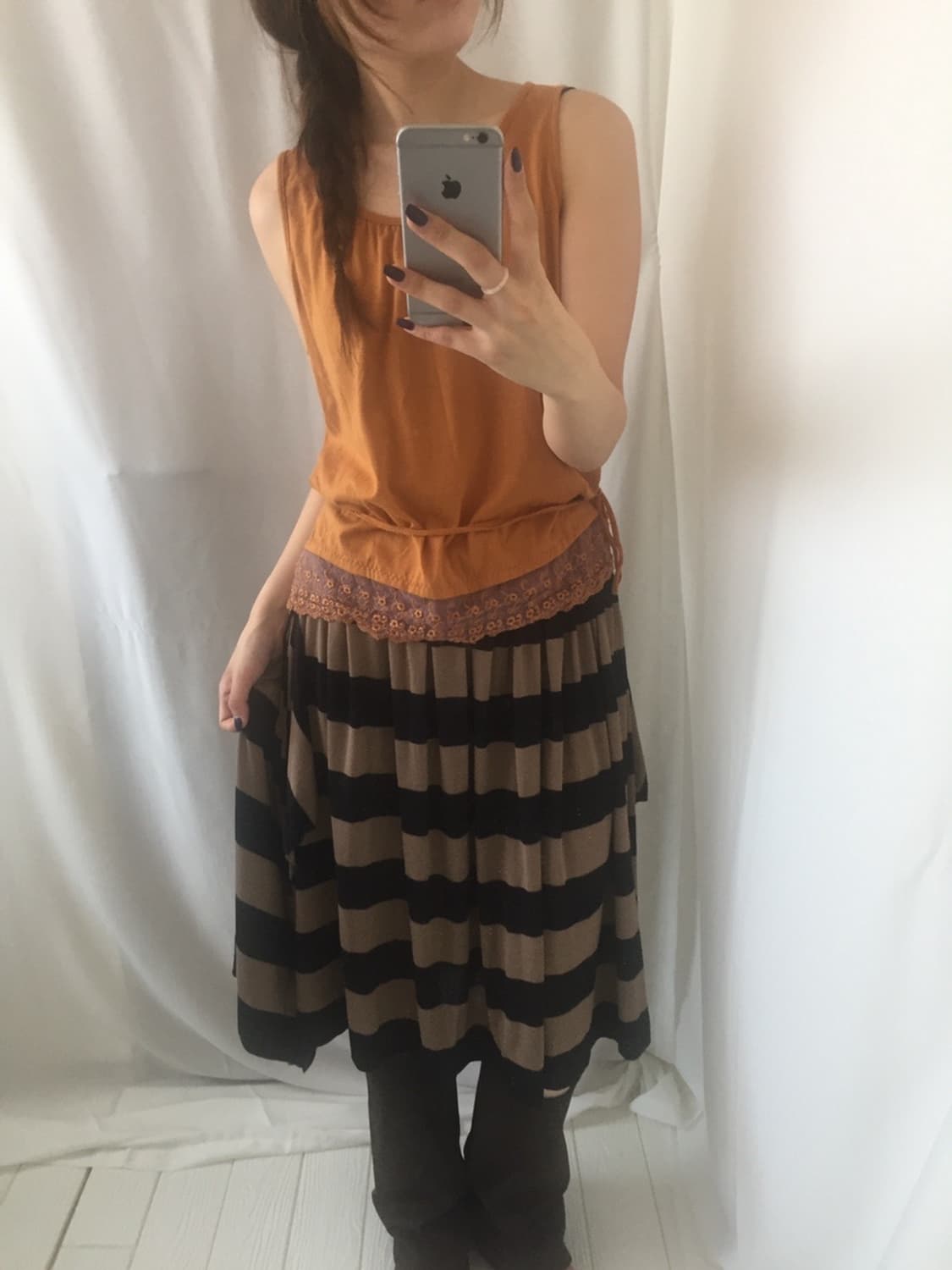 646. stripe layered midi SK 상품이미지5