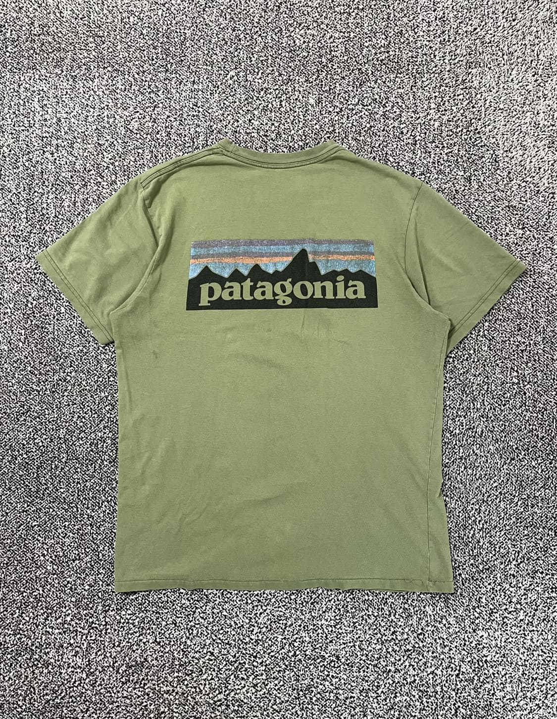 빈티지9. 파타고니아 P-6 로고 리스폰서빌리티 그린 반팔 티셔츠 반팔티 상품이미지1