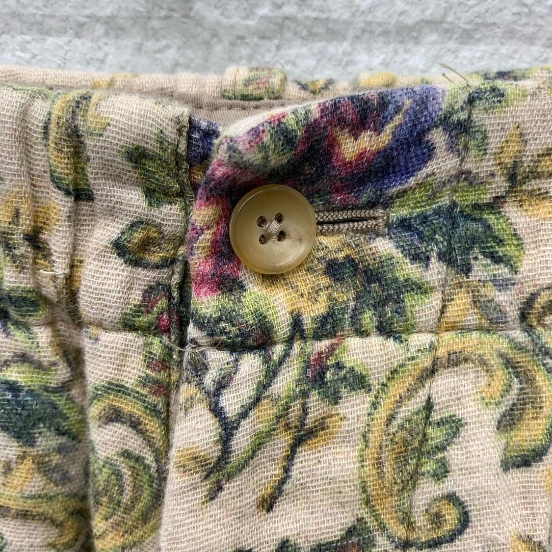 요지 야마모토 아방가르드 플로랄 루즈핏 밴딩 팬츠  상품이미지5