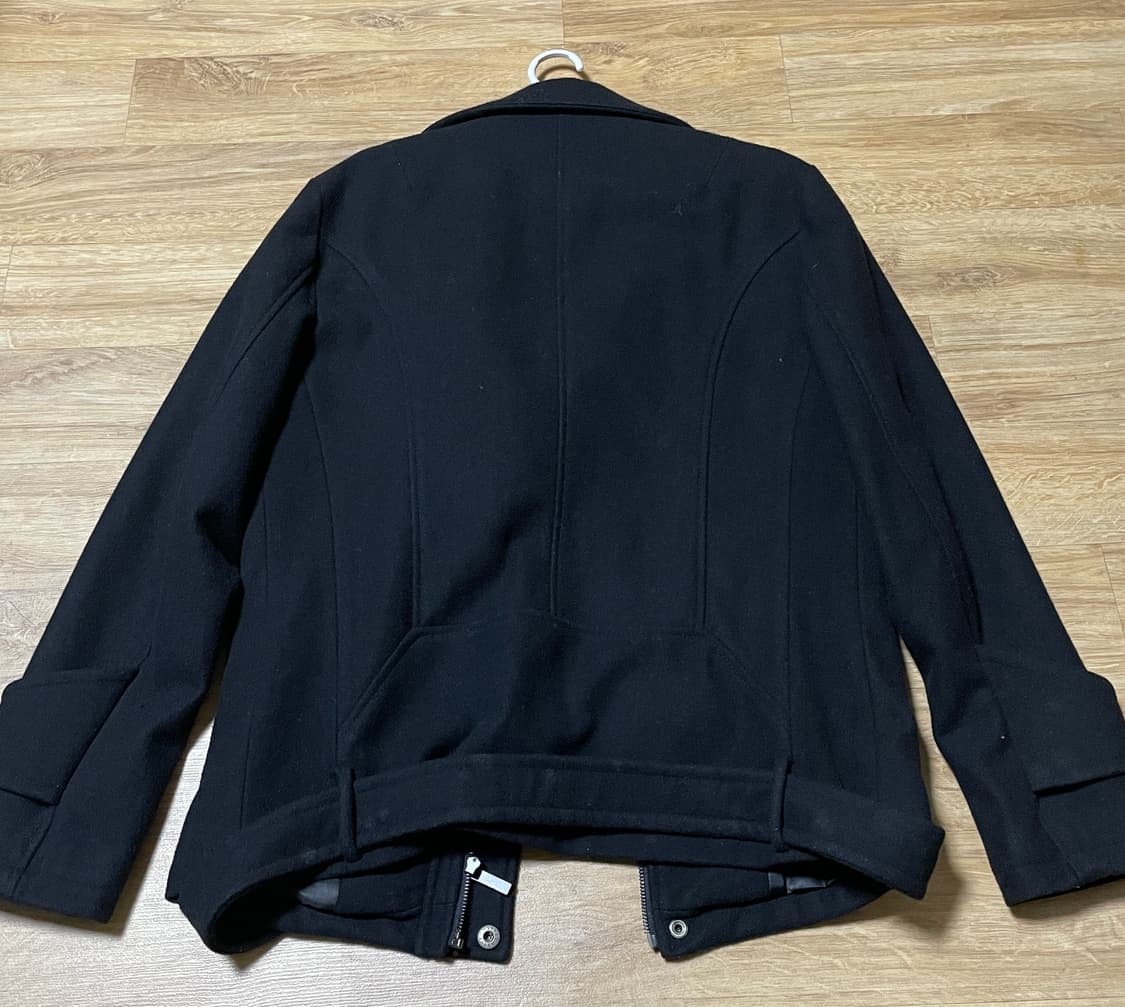 [카이아크만] 남성 하이넥 비대칭 지퍼 울 코트 블랙 - L사이즈 상품이미지5