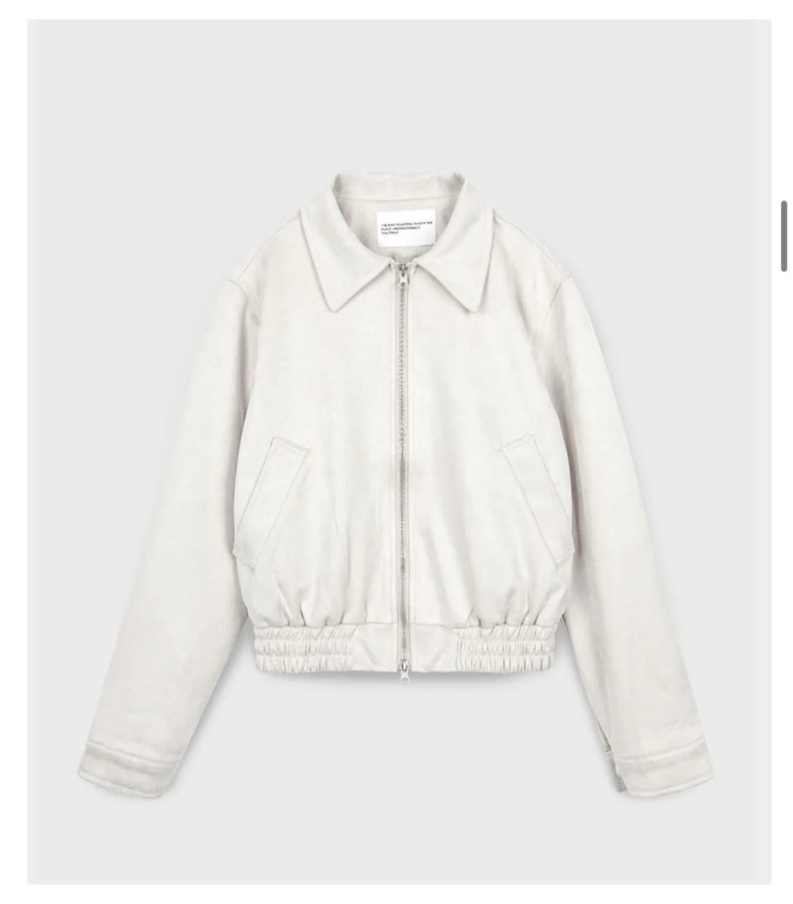 플레이스스튜디오 투웨이 블루종 스웨이드 밴딩 점퍼 자켓 [아이보리] 상품이미지1