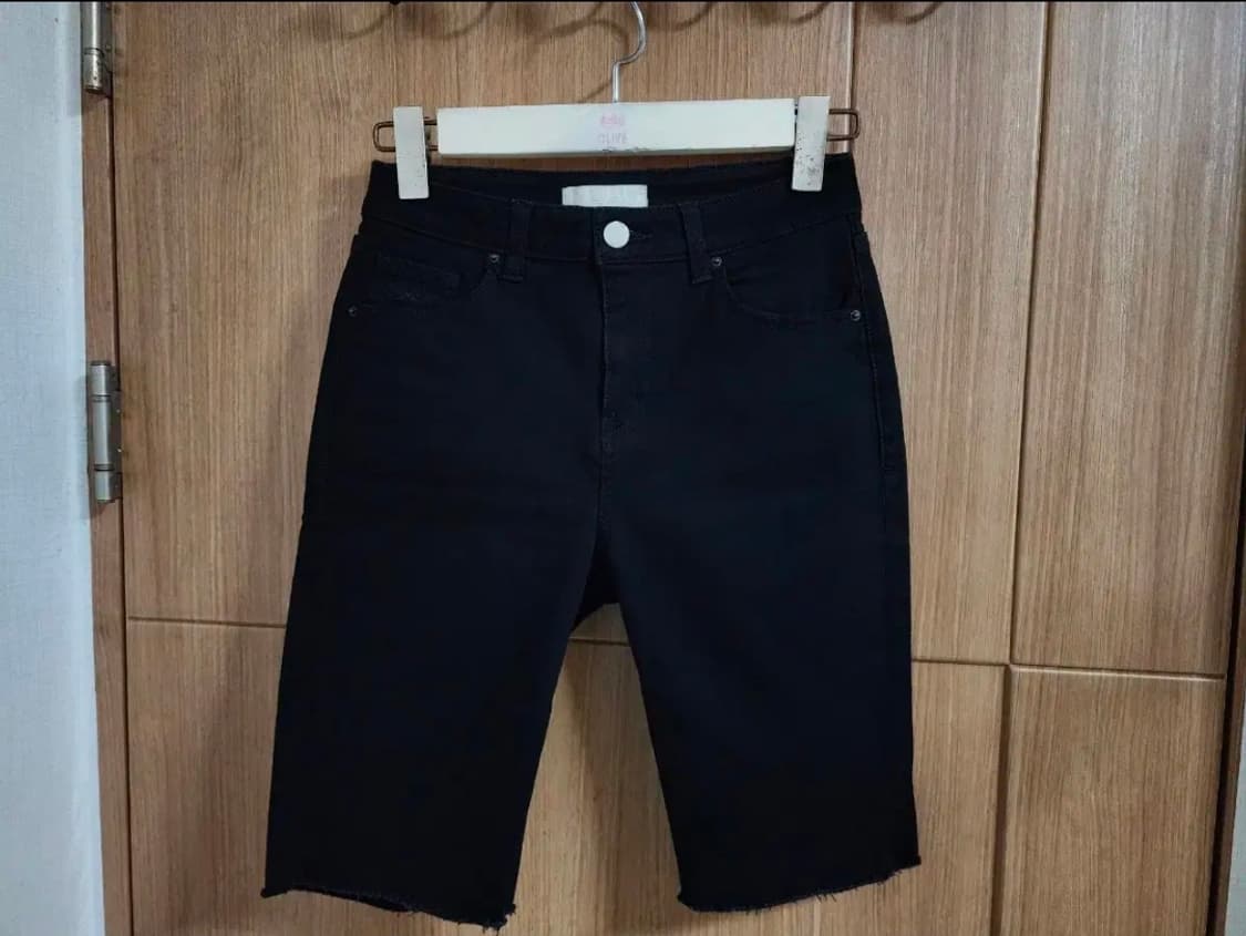 (25)여성 플랙 블랙 쇼츠 데님 팬츠 상품이미지2